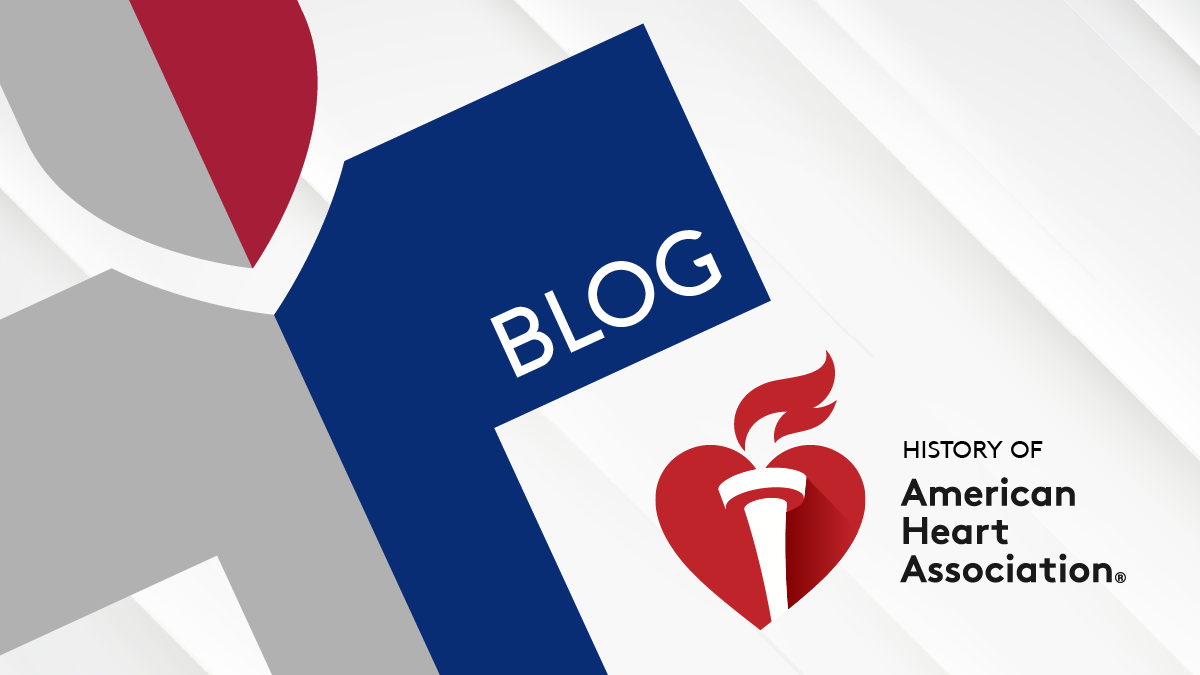 the history of the american heart association title graphic